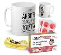 Kit regalo personalizado para arbitros | Taza Ser arbitro mola un huevo + Caramelos divertidos + Pulsera sorpresa | Regalo divertido, original y único para cumpleaños, navidad…