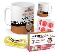 Kit regalo personalizado para entrenadores | Taza Ser entrenador de baloncesto mola un huevo + Caramelos divertidos + Pulsera sorpresa | Regalo divertido, original y único para cumpleaños, navidad…