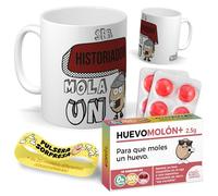 Kit regalo personalizado para historiadores | Taza Ser historiador mola un huevo + Caramelos divertidos + Pulsera sorpresa | Regalo divertido, original y único para cumpleaños, navidad…