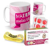 Kit regalo personalizado para madrinas | Taza Madrina molas un huevo + Caramelos divertidos + Pulsera sorpresa | Regalo divertido, original y único para cumpleaños, santos, navidad…