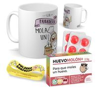 Kit regalo personalizado para panaderas | Taza Ser panadera mola un huevo + Caramelos divertidos + Pulsera sorpresa | Regalo divertido, original y único para cumpleaños, navidad…