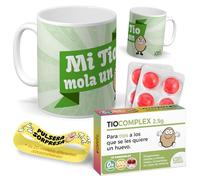 Kit regalo personalizado para tios | Taza Mi tio mola un huevo + Caramelos divertidos + Pulsera sorpresa | Regalo divertido, original y único para cumpleaños, santos, navidad…