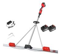 Kit Regla Vibratoria para Concreto a Batería, Niveladora con Regla de Acero 1.5m 1.8m 2m, Doble Motor Brushless Ajustable para Caminos de Jardín y Acabado de Pisos(1.8M)