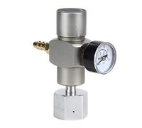 Kit regulador de barril de CO2, 0-60 PSI 2 en 1 Mini regulador de gas de CO2 Manómetro de soda con adaptador 3/8 pulg. A TR21.4, Regulador de Co2 de barril de cerveza de soda para Sodastream
