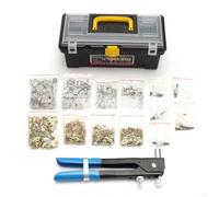 Kit Remachadora Tuercas 464 Piezas M3-M8 para acero Kit Remachadora | 464 piezas surtidas, tamaÃ±os para m3-M8, para acero carbono, galvanizado, transporte robusta