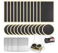 Kit Repara Pinchazos Bicicleta, Kit de Parches Bicicleta Autoadhesivo de Reparación de punción sin Pegamento con Herramienta de Escofina, Kit Ruedas de Parches Bici para Bicicleta de Montaña/Carretera