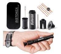 Kit Repara Pinchazos para Bicicletas, Incluye Kit Reparador, 15 Mechas y Topes para colocarlo en tu Manillar, Compacto, Muy Ligero y Duradero. Apto para Todo Tipo de Cubiertas sin Cámara, Tubeless.