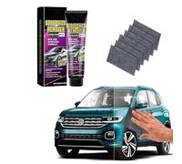 Kit Reparación Arañazos Coche 120g, Kit Reparación Pintura con 6x Paños Nano y Pasta de Pulido 60g y Esponja,Eliminador de Arañazos para Pintura Coche,Adecuado para Varios Tipos de Coches y Colores