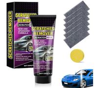 Kit Reparación Arañazos Coche,Reparador Arañazos Coche,con 6x Paños Nano y Pasta de Pulido 120g,Nano Cleaning Cloth Scratch Remover for Deep Scratch Repair,para Varios Tipos de Coches