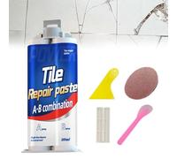 Kit Reparacion Baldosas,Kit Reparacion Bañera,Kit Reparación de Azulejos y Granito Mármol,Kit Reparación Encimeras de Porcelana,para Astillas Abolladuras Grietas Agujeros