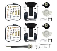 Kit Reparación Carburador Motocicleta Compatible con V-Star 650 para Drag para Star 650 XVS650 1997-2017 Piezas Válvula Corte Aire Flotador Diafragma Kit reparación carburador(Type 2)