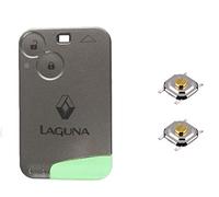 Kit REPARACION Carcasa Llave Tarjeta Compatible Laguna + 2 PULSADORES