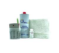 Kit Reparacion Completo Vetrokit Fibra Vidrio Resina Poliester 1KG + Fibra Vidrio - Reparaciones Nauticas, Carroceria, Motos, Camper - Waga Paint Tecniques