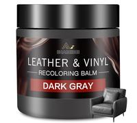 Kit Reparación Cuero Gris Oscuro, 200ml - Cuidado para Sofás, Asientos de Coche y Bolsos - Reparación de Arañazos y Tinte para Cuero Sintético y Natural