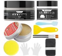 Kit Reparación de Cuero Gris, 100g Cuero Liquido Reparador Reparación Arañazos en Cuero, Reparación de Cuero, para Sofá, Asiento Automóvil, Zapatos de Cuero
