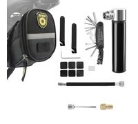 Kit Reparación Herramientas Bicicleta, Bolsa De Sillín para Bicicleta con Herramientas Multifunción, con 16 En 1 Multiherramienta, Neumáticos Palancas, Llaves Allen
