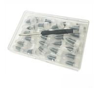 Kit Reparación Neumáticos Tornillo Goma 0.1-3mm para moto Kit | Repara agujeros 0.1-3mm, hierro más caucho, para resistencia, sin desmontar para rueda, uso rápido(15 small+15large)