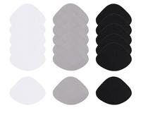 Kit Reparación Yicoovey - 18 Parches Tela (70x86 mm), Adhesivo Fuerte & Transpirable, Blanco/Negro/Gris