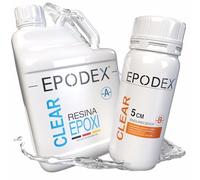 Kit Resina Epoxi ECO+ EPODEX - Para vertidos hasta 5cm - Transparente o coloreada - Ideal para mesas río, lámparas, vertidos altos y más - Epoxy resin