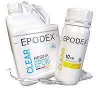 Kit Resina Epoxi ECO MAX EPODEX - Para vertidos hasta 10cm - Transparente o coloreada - Mesas río, lámparas, proyectos altos y más - Epoxy resin