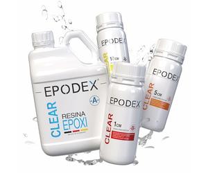 Kit Resina Epoxi EPODEX - Serie ECO - Resina Epoxi Transparente Para vertidos hasta 1cm - Recubrimientos, manualidades, inclusiones, mesas río, lámparas, joyería y más - 6kg