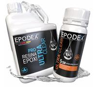 Kit Resina Epoxi PRO+ EPODEX - Resina Epoxi Transparente Para vertidos hasta 5cm - Mesas río, lámparas, vertidos grandes y más, CLEAR - Transparent - 9kg