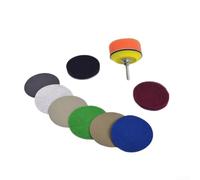 Kit Restauración Faros 3 Pulgadas con Lijas y Paños | Lijas 1000/3000/7000, paño abrasivo , esponja naranja, varilla 6mm, restaura brillo