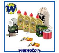 Kit Revisión Aceite CASTROL + Filtros Aceite Aire Bujías Yamaha TDM 850 4TX 2001