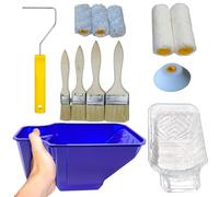 Kit Rodillos Pintura Pared 13 Piezas | Rodillos Pintura Multiusos Antigoteo | Nuevo Formato Cubeta Pintura Profunda Capacidad 1L | Herramientas para Pintar como un Profesional