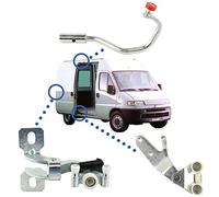 Kit rodillos puerta lateral compatibles para Boxer 1, Ducato 1, Jumper 1 (1994-2002) guía rodillos puerta corredera - guía SUPERIOR - MEDIO - INFERIOR de puerta