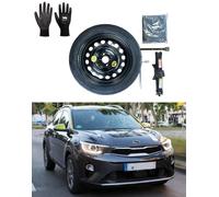 Kit Rueda de repuesto 16" compatible con Kia Stonic con Gata, Llave, Guantes y Funda 125/80R16