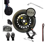 Kit rueda de repuesto 17" compatible con Dacia Duster con gato, llave, tornillo, guantes y bolsa 135/80R17 OE size