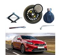 Kit rueda de repuesto 17" compatible con Kia Ceed/Ceed Sportwagon con gata, llave y funda 135/80R17