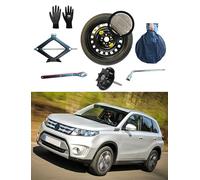 Kit Rueda de repuesto 17" compatible con Suzuki Vitara con Gata, Llave, Tornillo, Guantes y Funda 135/80R17