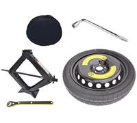 Kit rueda de repuesto de 16" compatible con SEAT IBIZA (NO FR),VW POLO (NO GT), SKODA SCALA con gata, llave y funda 125/80R16
