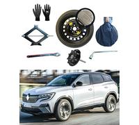 Kit Rueda de Repuesto de 17", Compatible con Renault Austral con Gato, Llave, Tornillo, Guantes y Funda