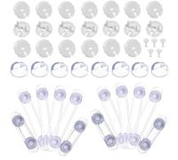 Kit Seguridad Bebe - Protector Enchufes para Bebés(20 Fundas + 5 Llaves)+12 x Bebé de Seguridad Bloqueo +8 x Protector de Seguridad para Niños