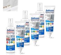 Kit Sellador Baño y Removedor Silicona, Junta Impermeable 2x30ml (3 Set) | Elimina el sellante viejo y rellena juntas; impermeable, antimoho, listo para usar sin pistola de sellar.