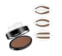 Kit Sello Cejas 3 Tonos Sellos Reutilizables Impermeable w | 3 Segundos, Recto/Arqueado/Suave, Resistente Sudor, Marrón Claro/Oscuro, Gris Negro, Viaje(Straight eyebrows,A1)