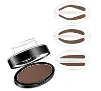 Kit Sello Cejas 3 Tonos Sellos Reutilizables Impermeable w | 3 Segundos, Recto/Arqueado/Suave, Resistente Sudor, Marrón Claro/Oscuro, Gris Negro, Viaje(Willow-leaf eyebrows,C3)