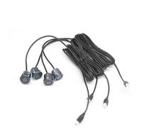 Kit Sensor Aparcamiento 4 Sensores De Aparcamiento Para Coche 18,5 Mm Sonda Marcha Atrás Parktronic Plateado Blanco Para Vehículos Sensores De Aparcamiento Marcha(Grey)