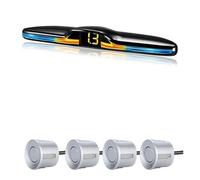 Kit Sensor Aparcamiento Kit Sensor Estacionamiento Radar Múltiple Pantalla Retroiluminada Monitor Respaldo Asistente Detector 4/6/8 Sensores De Aparcamiento Marcha(Plata,6)