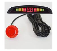Kit Sensor Aparcamiento LED Coche Pantalla Retroiluminación con Interruptor Detector Monitor Radar Respaldo Inverso con 4 Sensores Sensor estacionamiento Coche(Rojo)