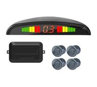 Kit Sensor Aparcamiento Radar Marcha Atrás Trasero para Coche Pantalla 22 Mm Indicador Alerta Sonora 8 Colores 2/4 Sensores De Aparcamiento(Grey 4 Sensors)