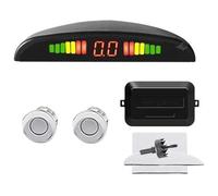 Kit Sensor Aparcamiento Radar Marcha Atrás Trasero para Coche Pantalla 22 Mm Indicador Alerta Sonora 8 Colores 2/4 Sensores De Aparcamiento(Silver 2 Sensors)