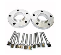 Kit Separadores Aluminio Para E26 E28 E34 E36 E38 E60 Rueda Coche Con Orificio Centrado En Cubo 5 X 120 72,6 + 10 Espaciadores Rosca Cónica 12 X 1,5 Calzas Aleación(Plata,20mm)