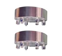 Kit Separadores Aluminio Para Kia Para Sedona SUV/Camioneta/Van 2006-2014 VQ 25 Mm 6 X 5,5'' 6 X 139,7-108 Buje Centrado Con Rosca Espaciadores Rueda 12 X 1,5 Separador Llanta(Plata)