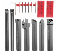 Kit Set Completo de Herramientas de Torno Portaherramientas Accesorios para Inserciones Soportes de Corte Diseño Robusto y Preciso Adecuado para, color to 1