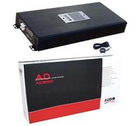 Kit Set para Audio System AD3000, 1 Amplificador 1 Canal 3000 Watt RMS Estable a 1 Ohm, Específico para Subwoofer, Clase D, con Control Remoto Incluido y Filtro Subsónico, 1 Pieza