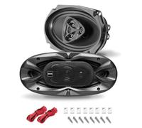 Kit Set para Boss Audio Systems CH4330B, 2 Altavoces coaxiales de 3 vías de 4 x 10, 10 x 25 cm, 100 x 250 mm, 200 vatios rms 400 vatios máx., 4 ohmios, 90 db, Negro, par + Accesorios Gratis